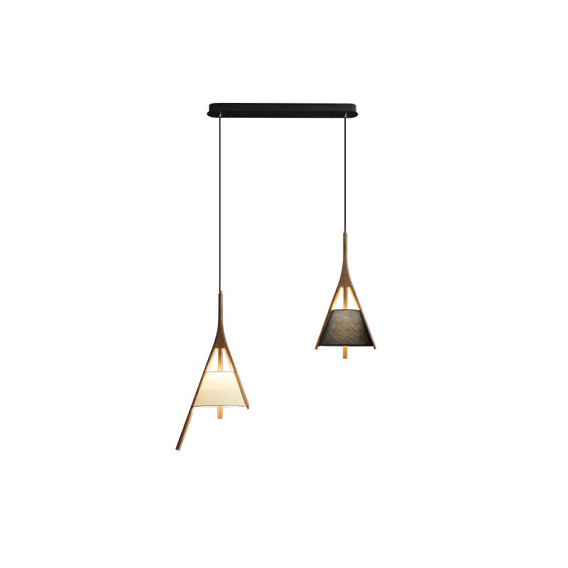 Lampa wisząca Nanzhi z drewna