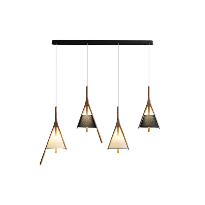 Lampa wisząca Nanzhi z drewna