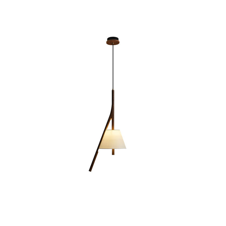 Lampa wisząca Nanzhi z drewna