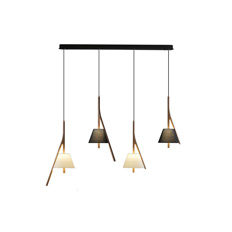 Lampa wisząca Nanzhi z drewna