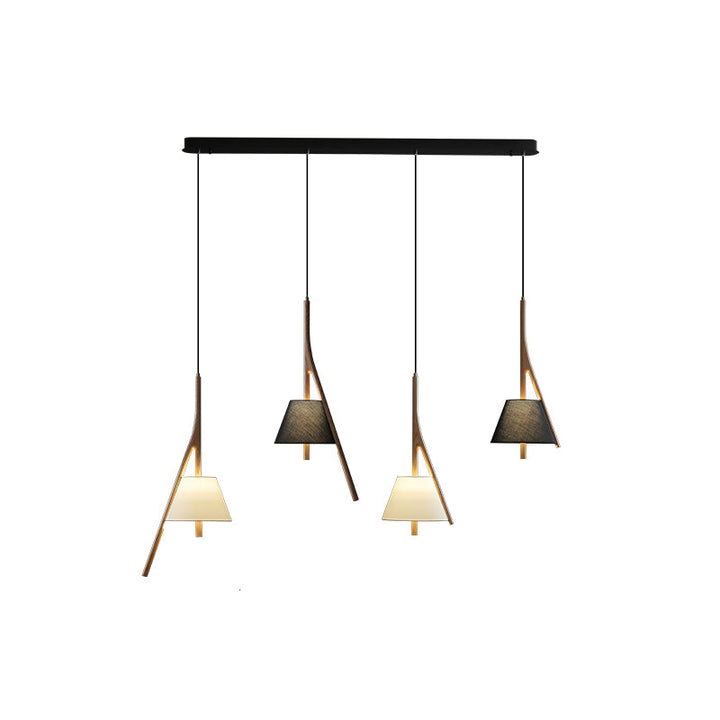 Lampa wisząca Nanzhi z drewna