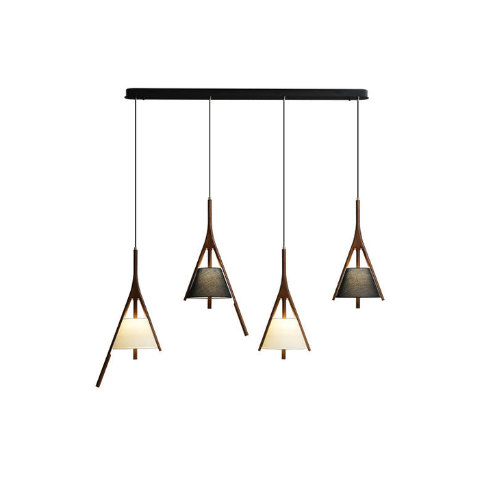 Lampa wisząca Nanzhi z drewna