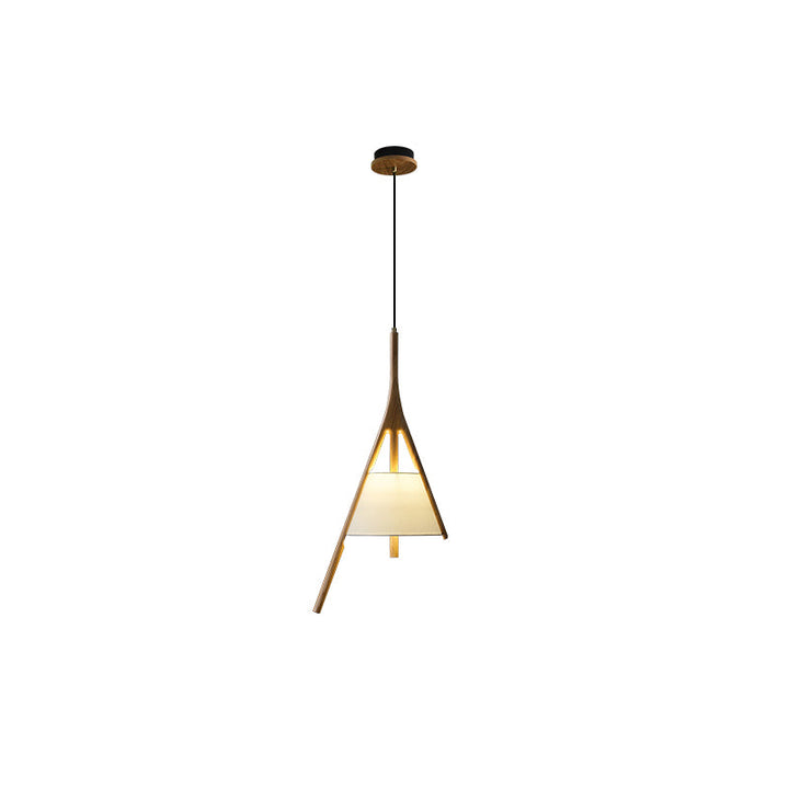 Lampa wisząca Nanzhi z drewna