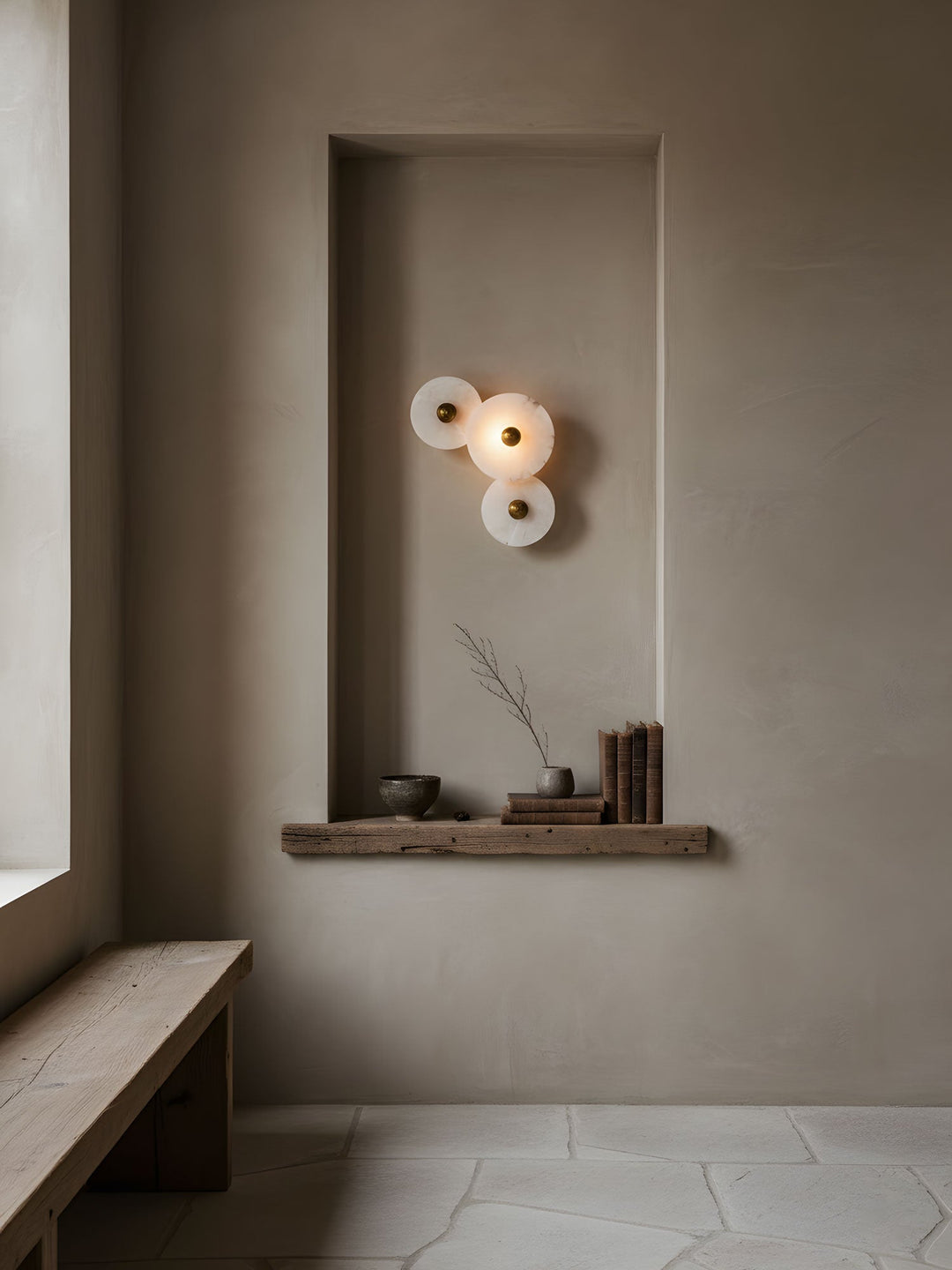 Lampa Ścienna Nayra Alabaster