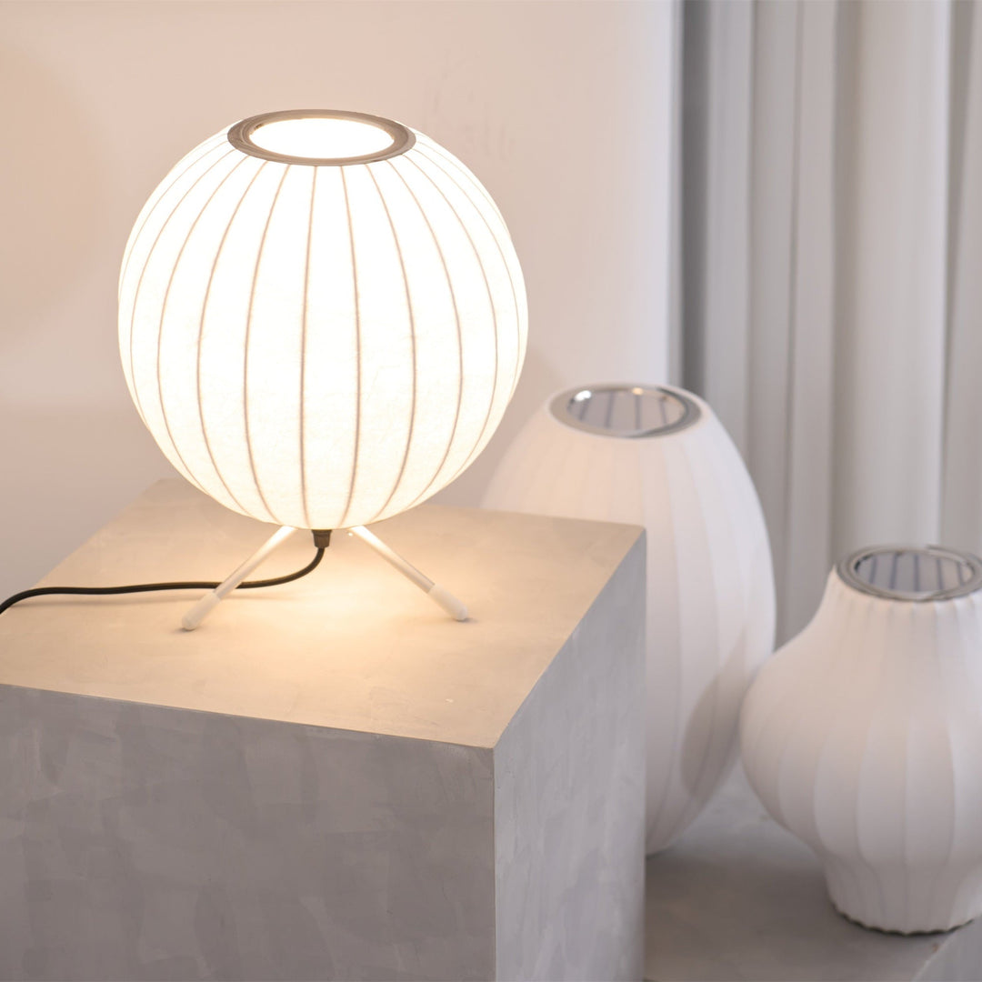 Lampa stołowa z bąbelkami na statywie