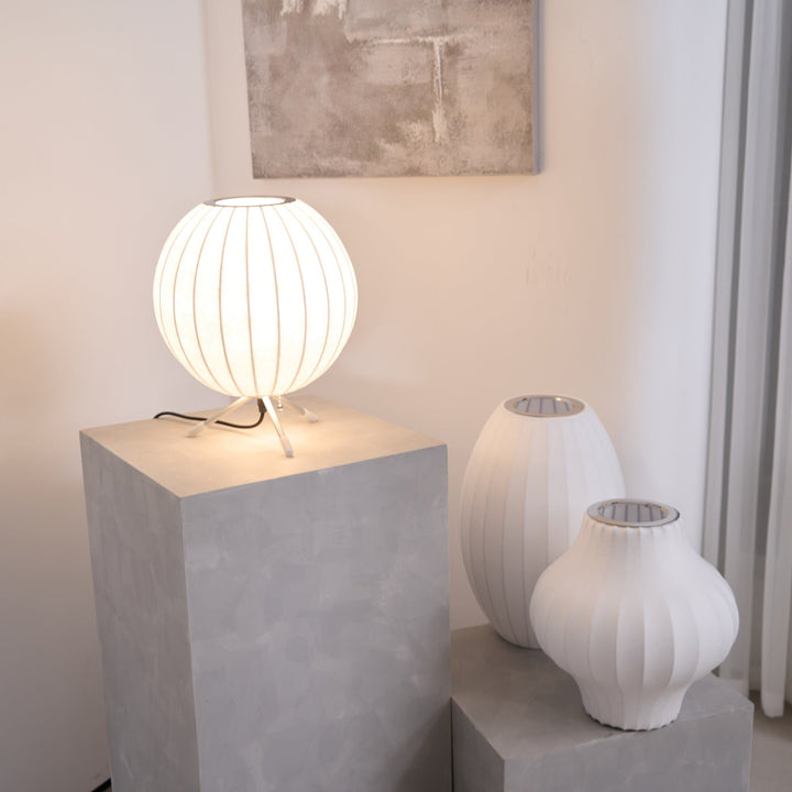 Lampa stołowa z bąbelkami na statywie