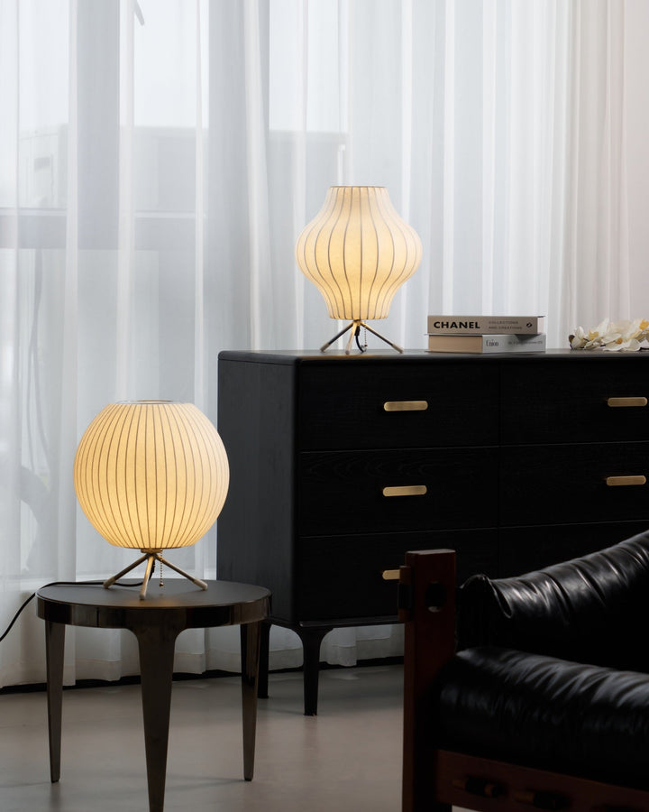 Lampa stołowa z bąbelkami na statywie