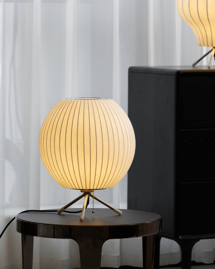 Lampa stołowa z bąbelkami na statywie