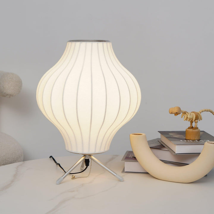 Lampa stołowa z bąbelkami na statywie