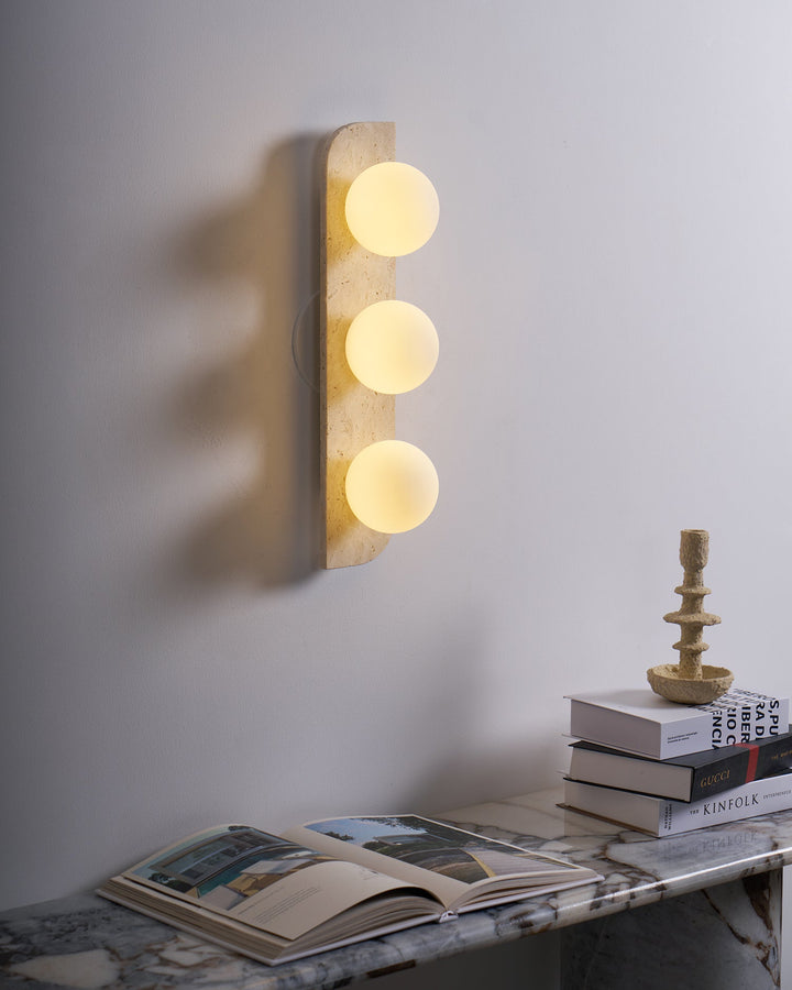 Elysian Lampa Ścienna z Trawertynu