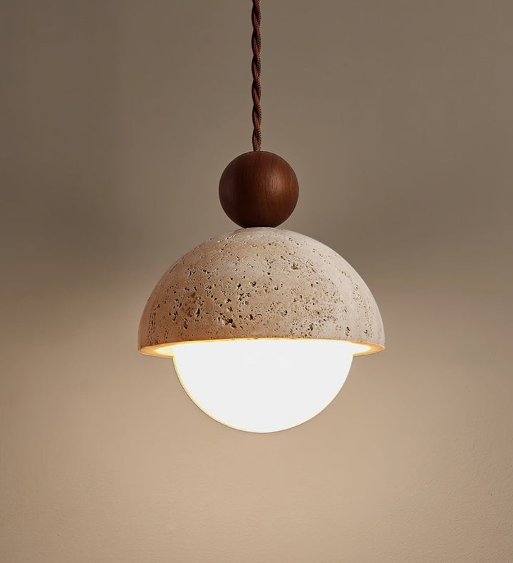 Lampa wisząca Niva z trawertynu