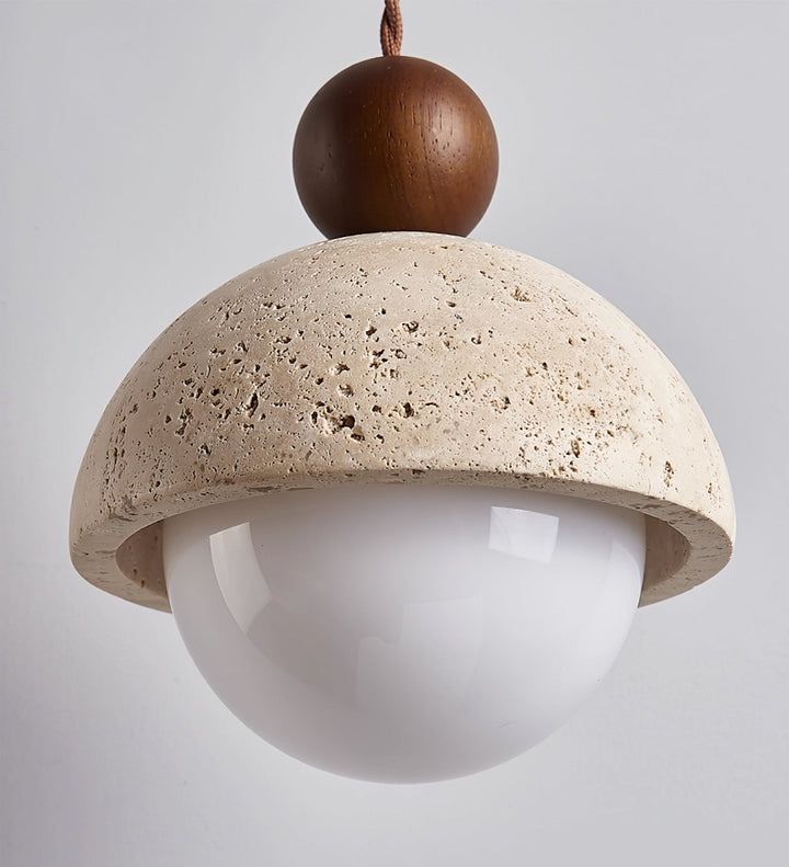 Lampa wisząca Niva z trawertynu