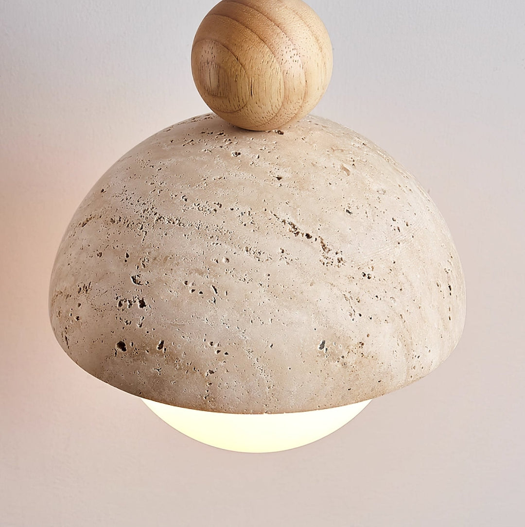 Lampa wisząca Niva z trawertynu