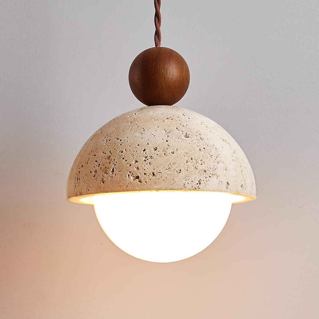 Lampa wisząca Niva z trawertynu