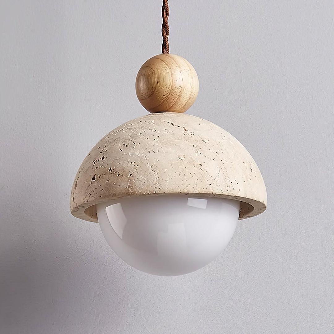Lampa wisząca Niva z trawertynu