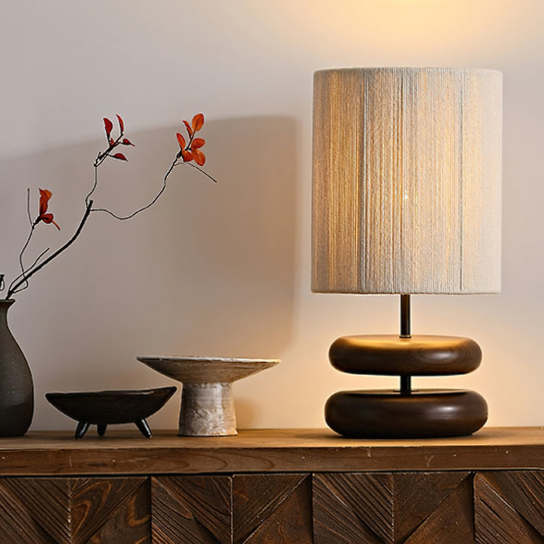 Lampa Stołowa Nora z Drewna