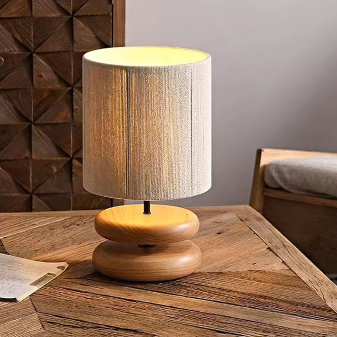 Lampa Stołowa Nora z Drewna