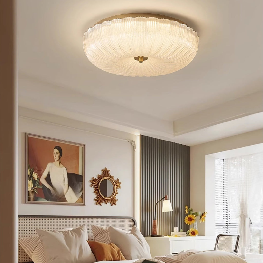 Szklana lampa sufitowa Ripple