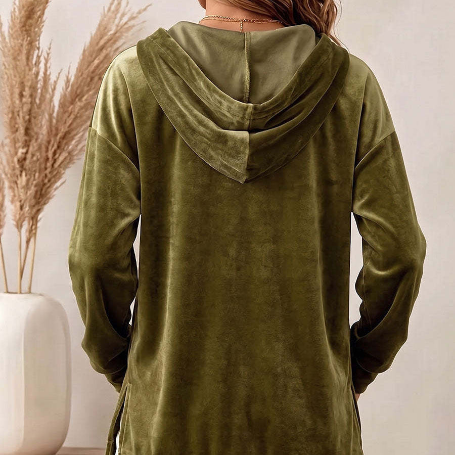 Velvenne – Asymetryczny Hoodie z Guzikami