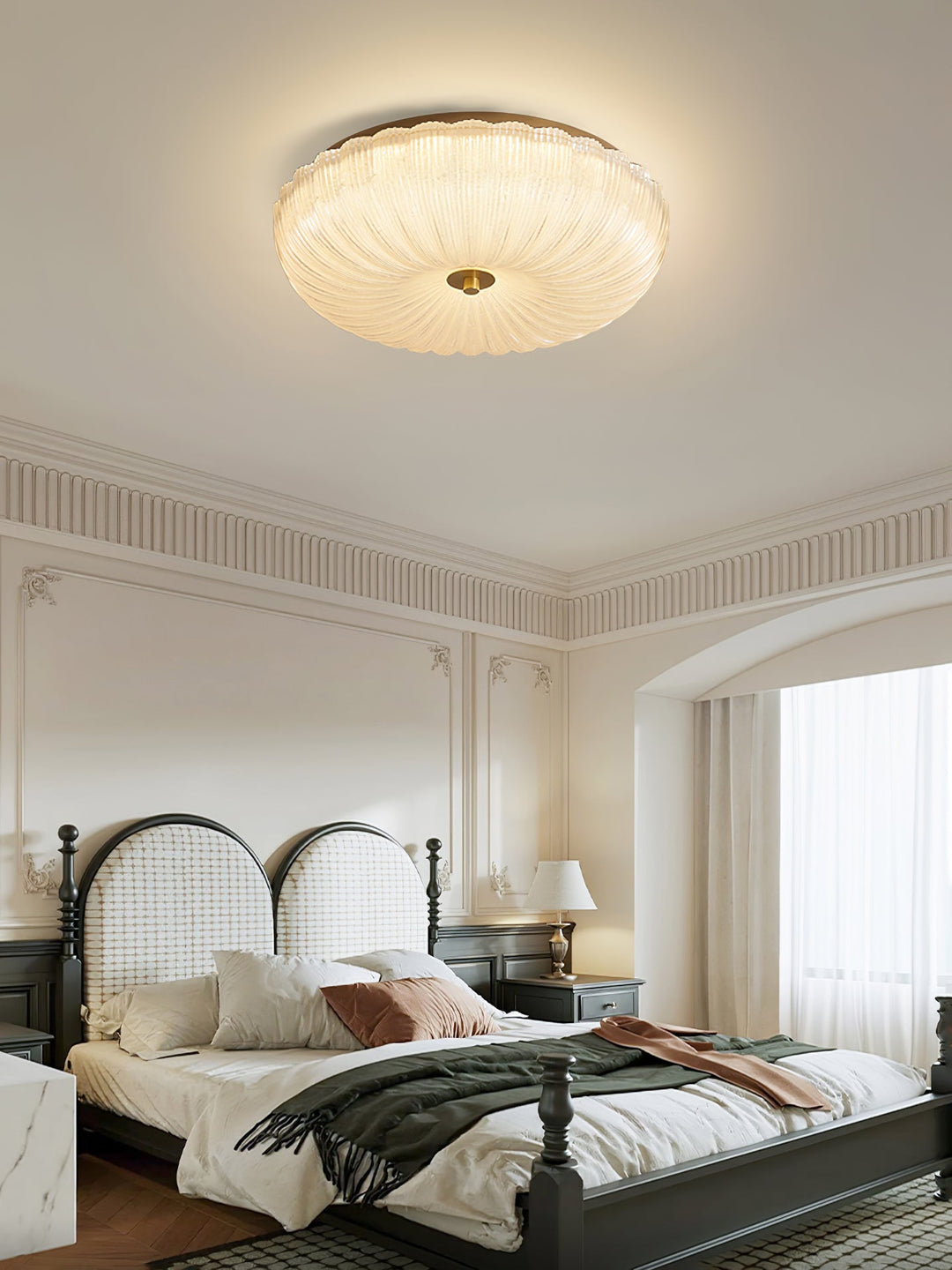 Szklana lampa sufitowa Ripple