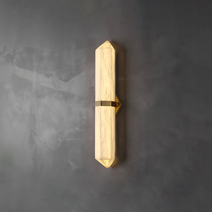 Kinkiet Ścienny Obelisk z Alabastru
