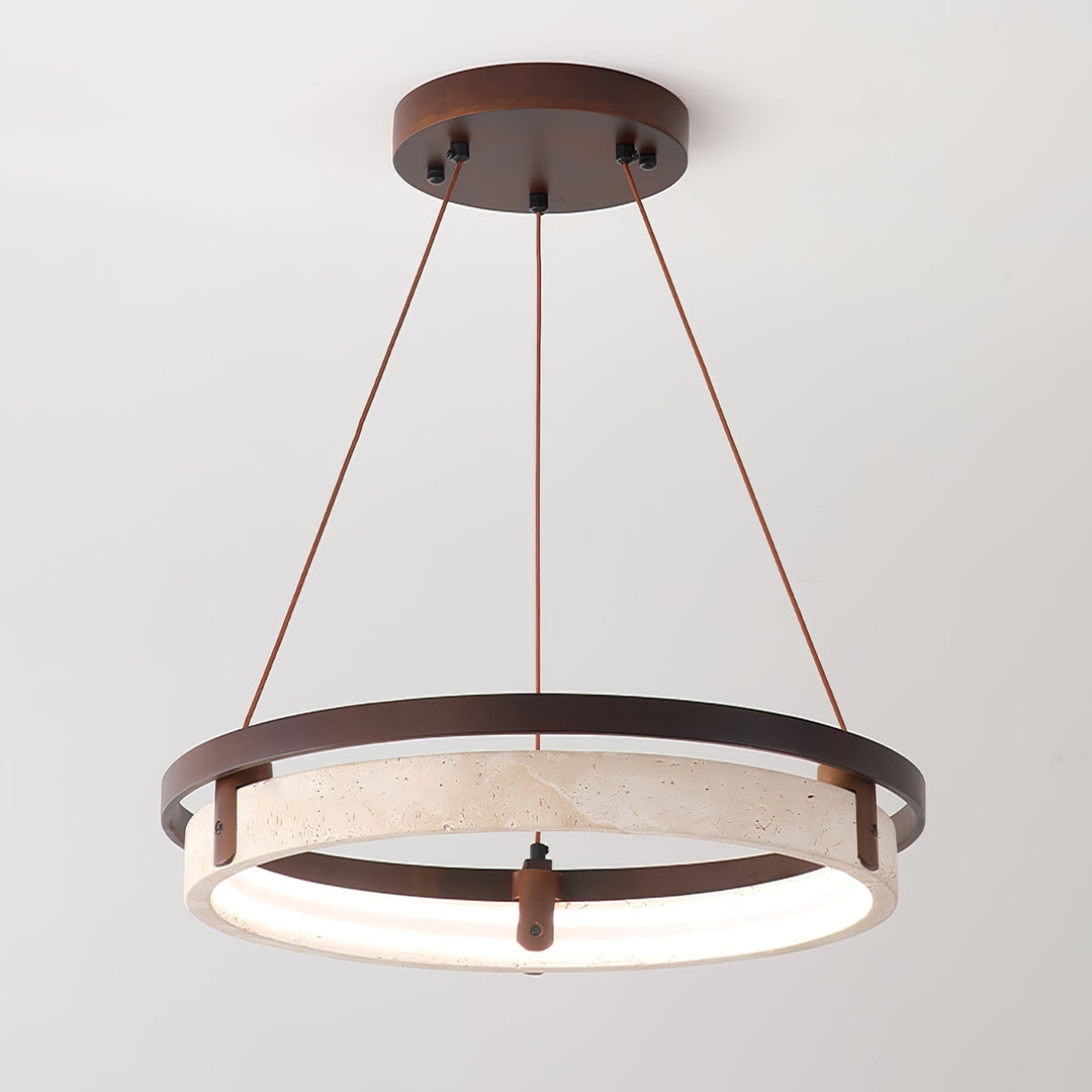 Lampa wisząca Orbit z Travertynu