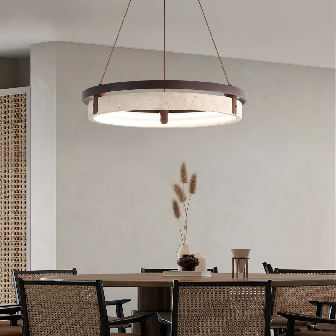 Lampa wisząca Orbit z Travertynu