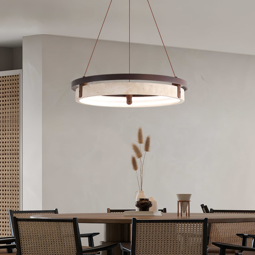Lampa wisząca Orbit z Travertynu