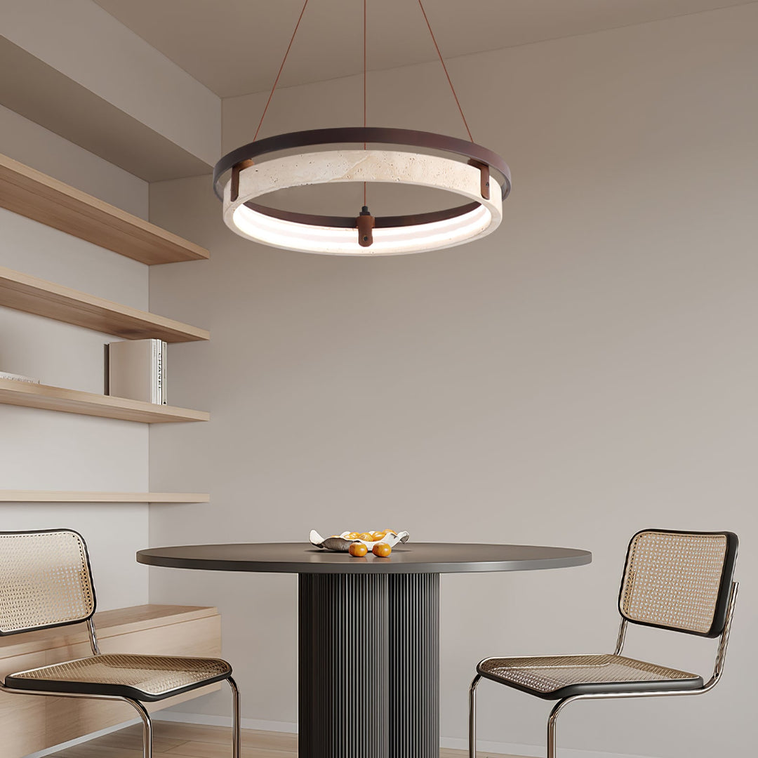 Lampa wisząca Orbit z Travertynu
