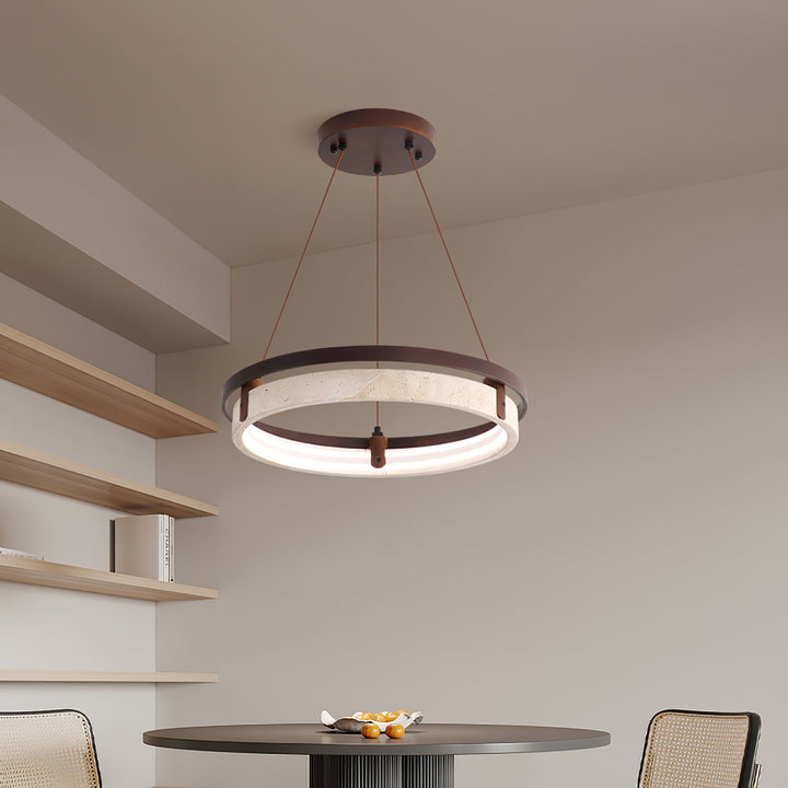Lampa wisząca Orbit z Travertynu