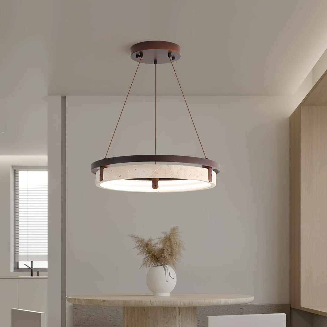Lampa wisząca Orbit z Travertynu