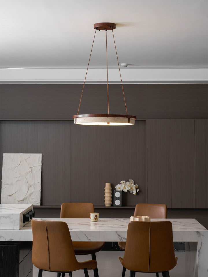 Lampa wisząca Orbit z Travertynu