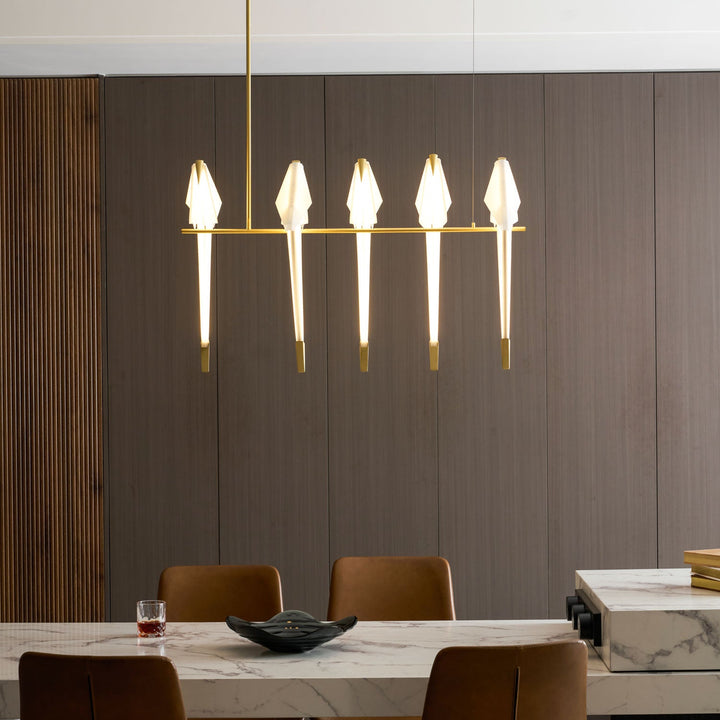 Lampa wisząca LED z ptakami origami