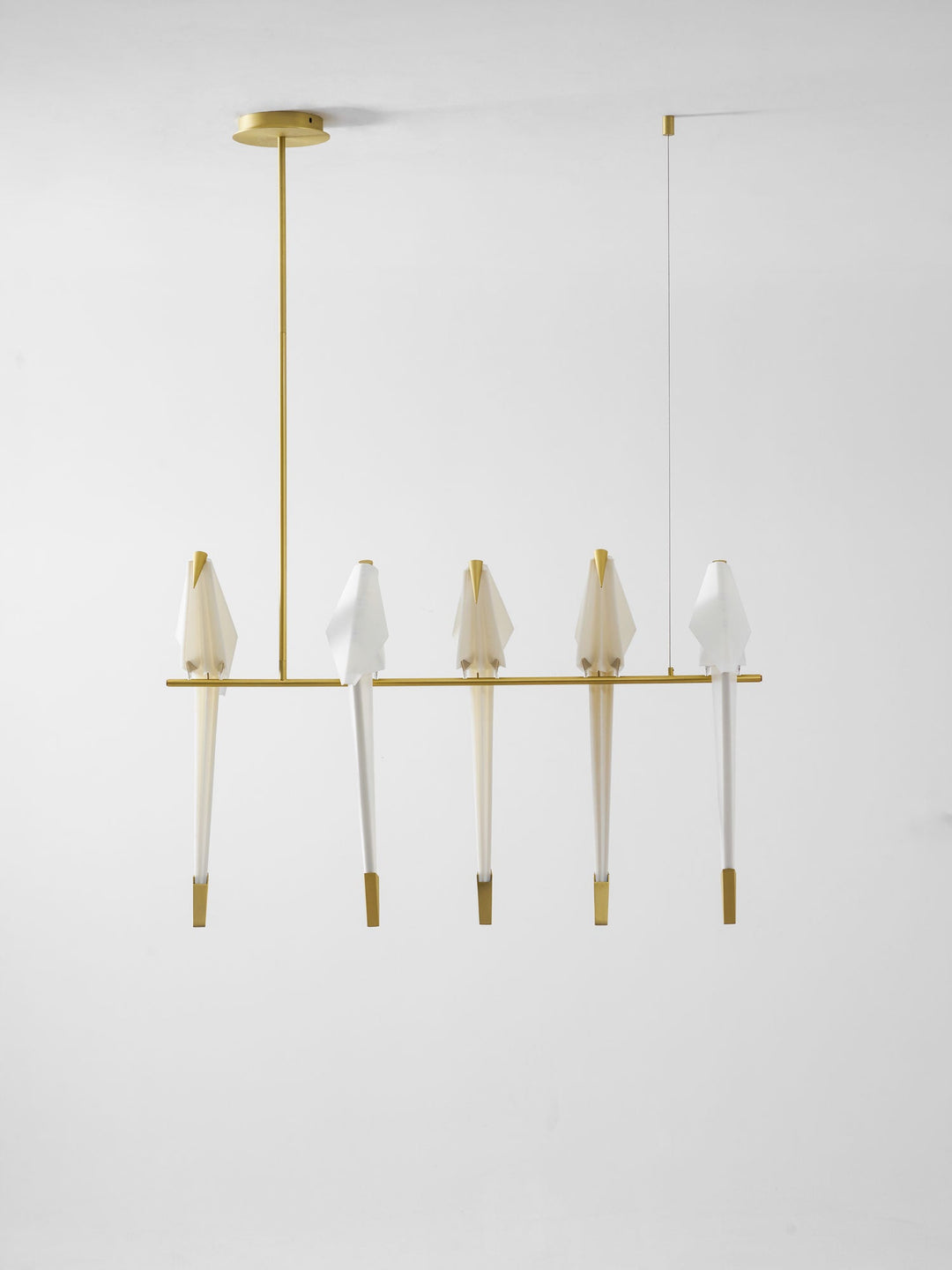 Lampa wisząca LED z ptakami origami