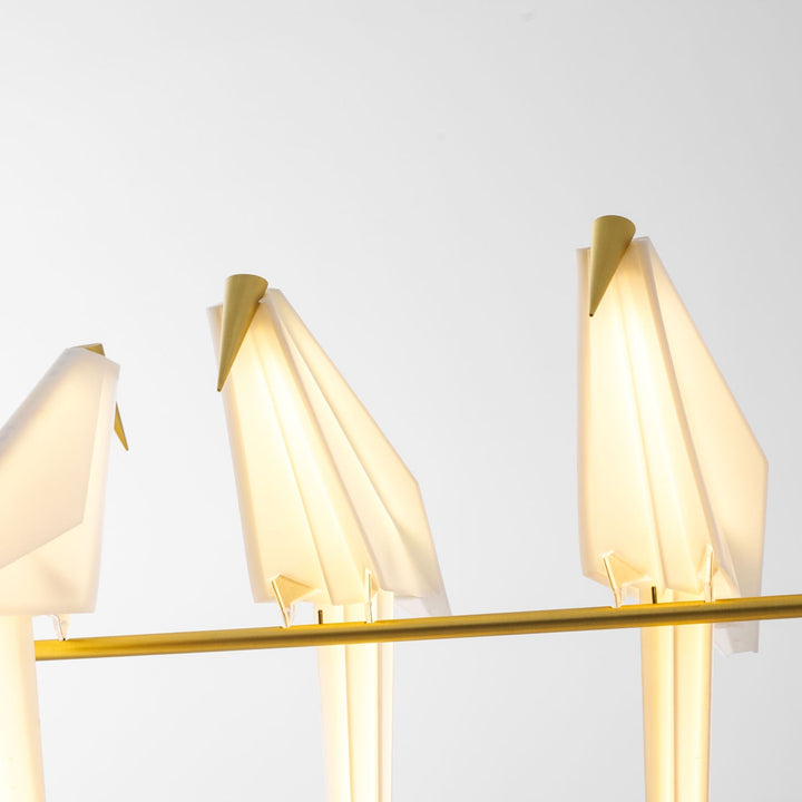 Lampa wisząca LED z ptakami origami