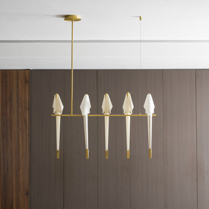 Lampa wisząca LED z ptakami origami
