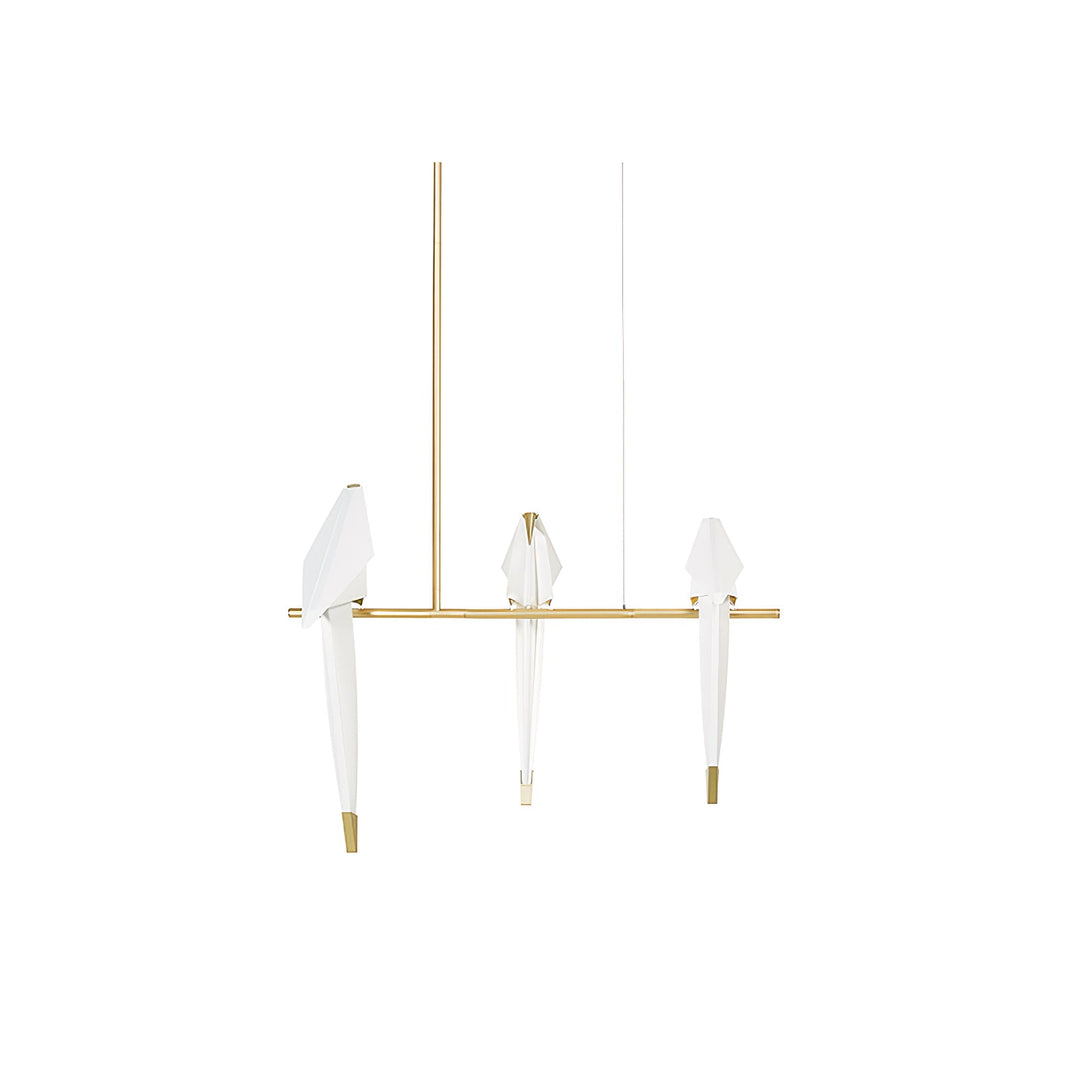 Lampa wisząca LED z ptakami origami