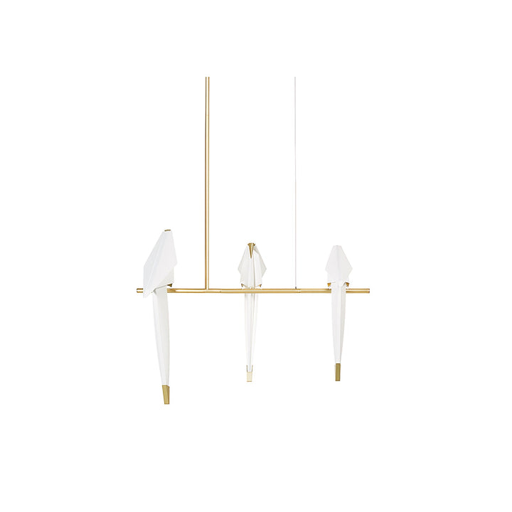 Lampa wisząca LED z ptakami origami