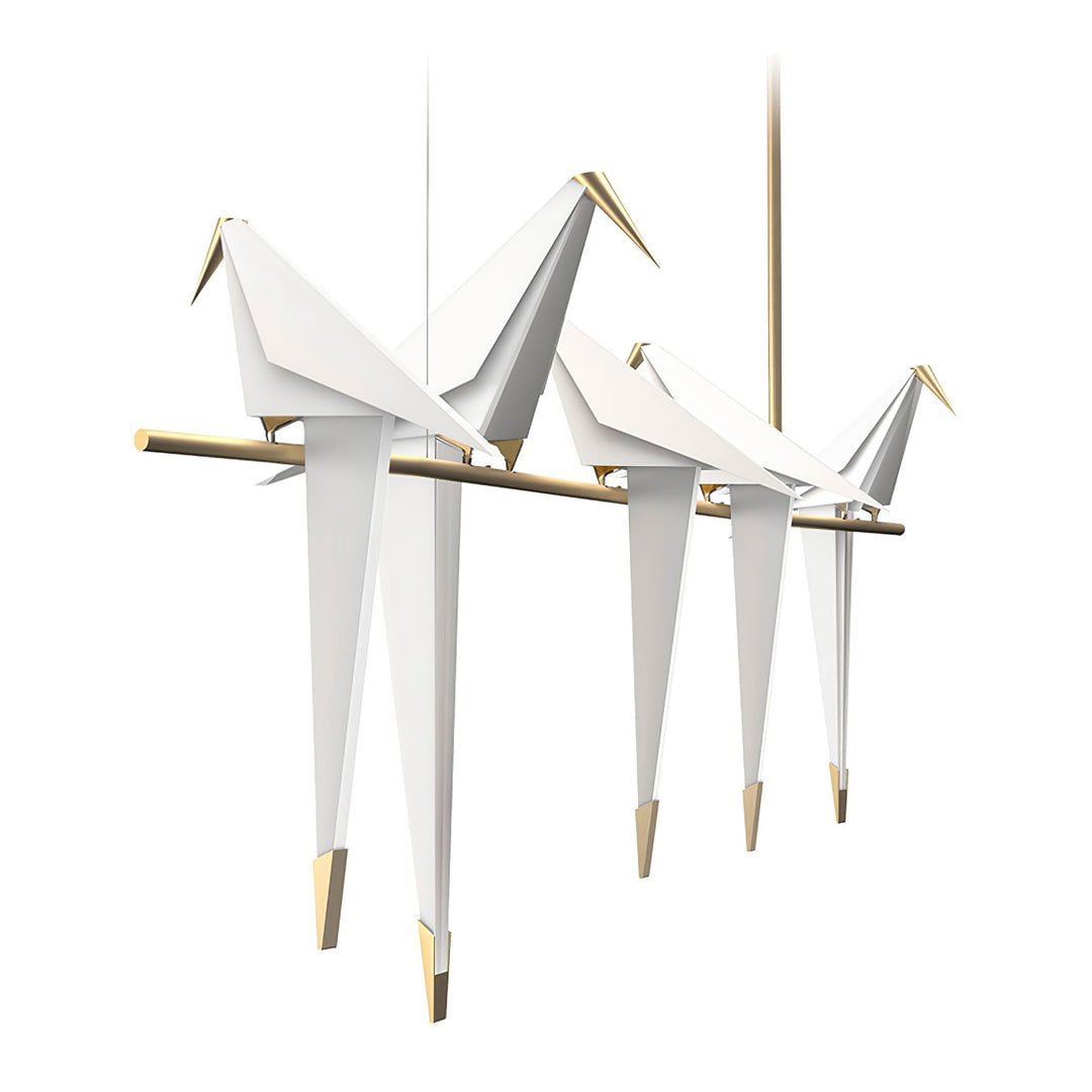 Lampa wisząca LED z ptakami origami