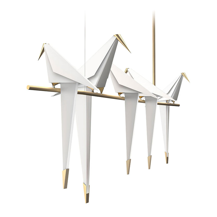 Lampa wisząca LED z ptakami origami