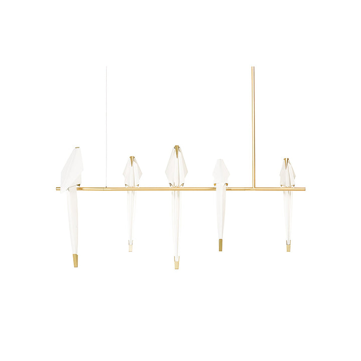 Lampa wisząca LED z ptakami origami