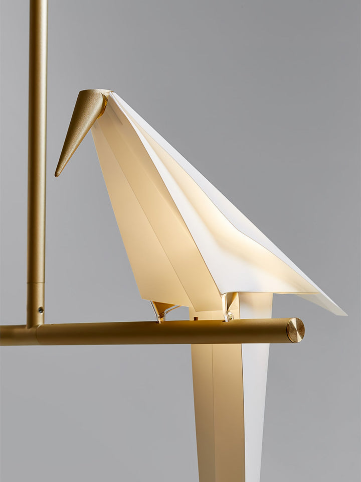 Lampa wisząca LED z ptakami origami