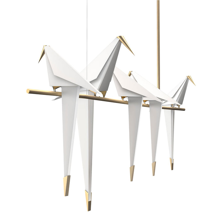 Lampa wisząca LED z ptakami origami