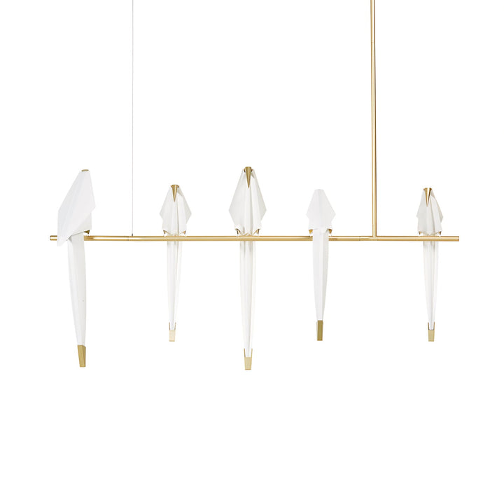 Lampa wisząca LED z ptakami origami