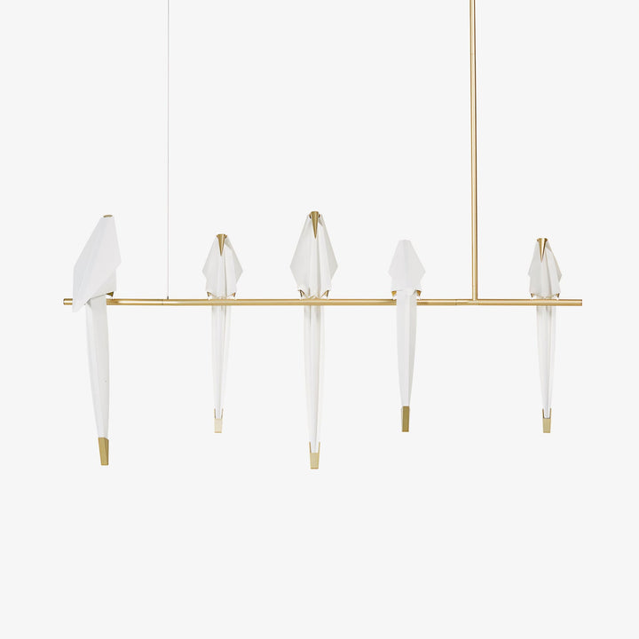 Lampa wisząca LED z ptakami origami