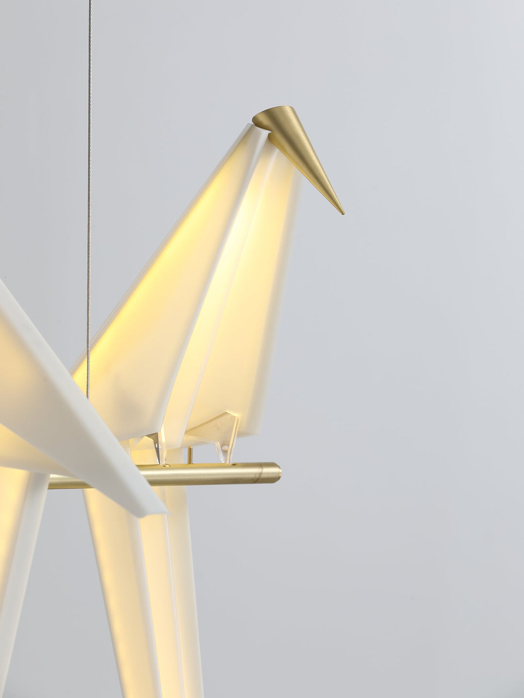 Lampa wisząca LED z ptakami origami
