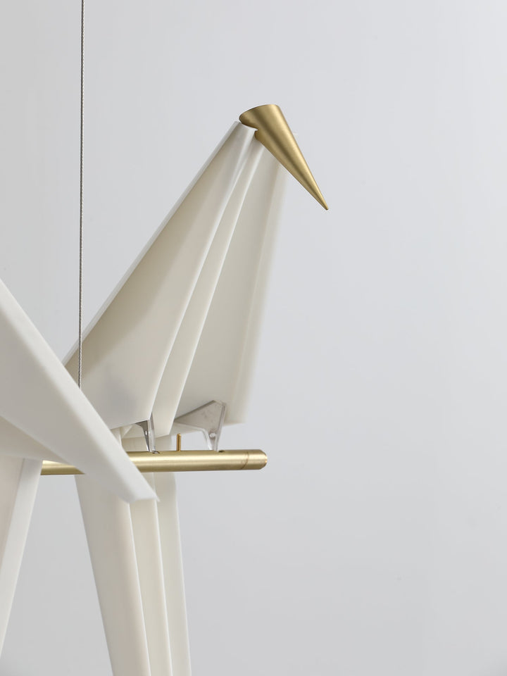 Lampa wisząca LED z ptakami origami