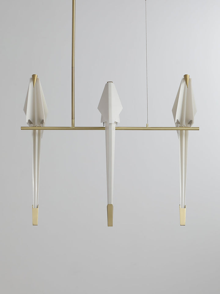 Lampa wisząca LED z ptakami origami