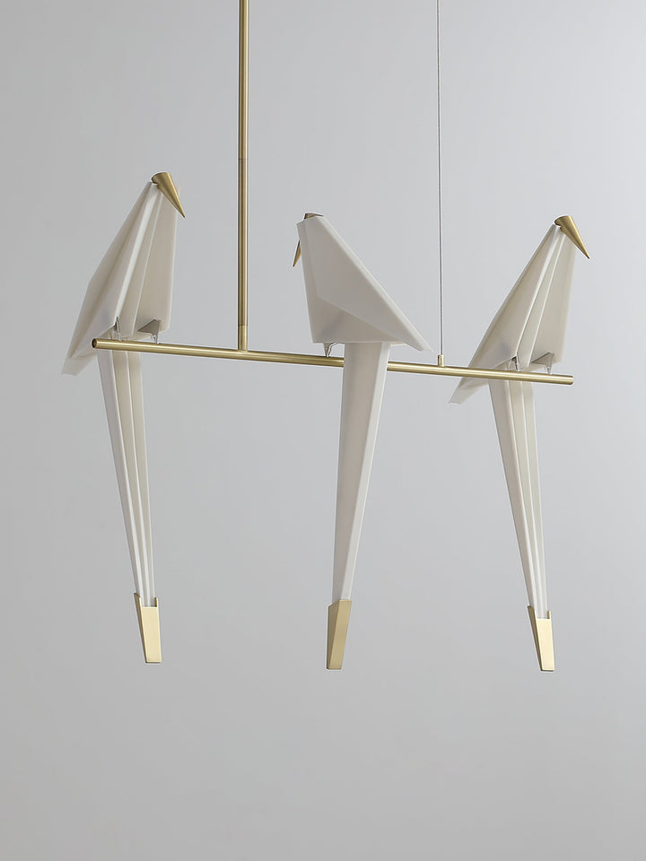 Lampa wisząca LED z ptakami origami