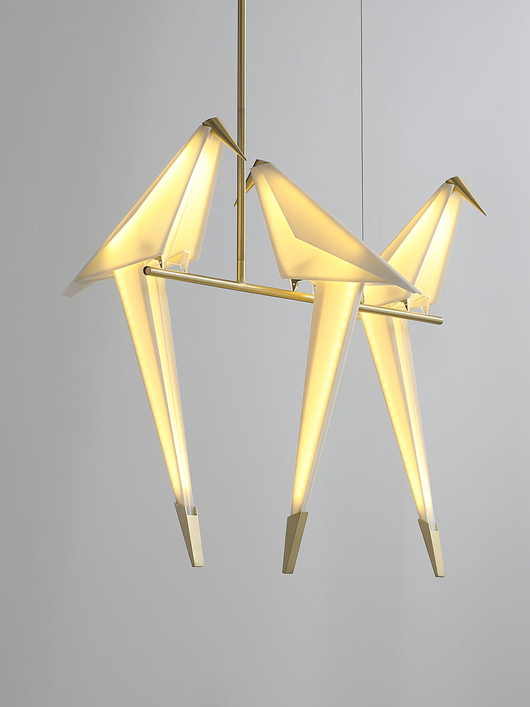 Lampa wisząca LED z ptakami origami